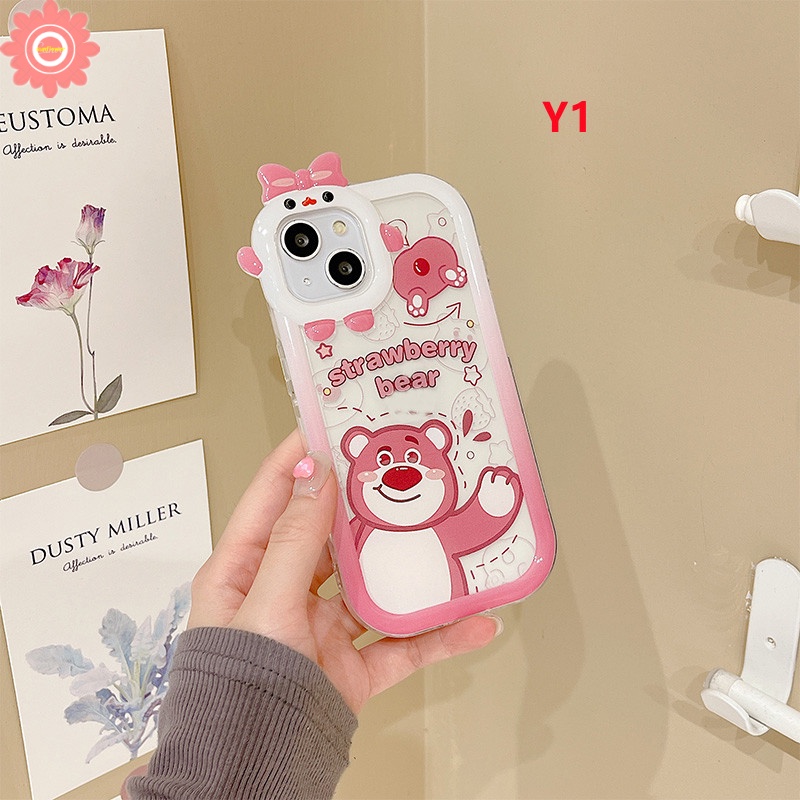 Soft Case Desain Beruang Lotso Strawberry Untuk Vivo Y35 Y22 Y22S Y16 V23E V23 Y02S Y75 Y55 Y91 Y93 Y95 Y51 Y31 Y91C Y20 Y15s Y15A Y50 Y21 Y20 Y21 Y21I Y21 Y21 Y21 Y21I Y21S