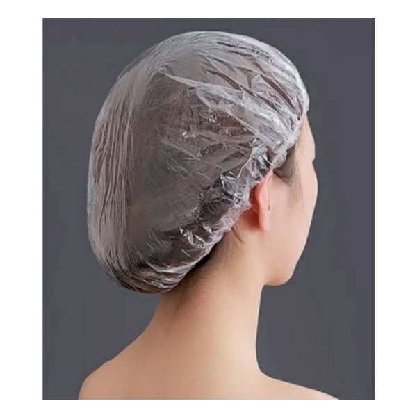 Penutup Rambut Kepala Mandi Plastik Penutup Pelindung Kepala Anti Debu Cat Rambut Shower Cap