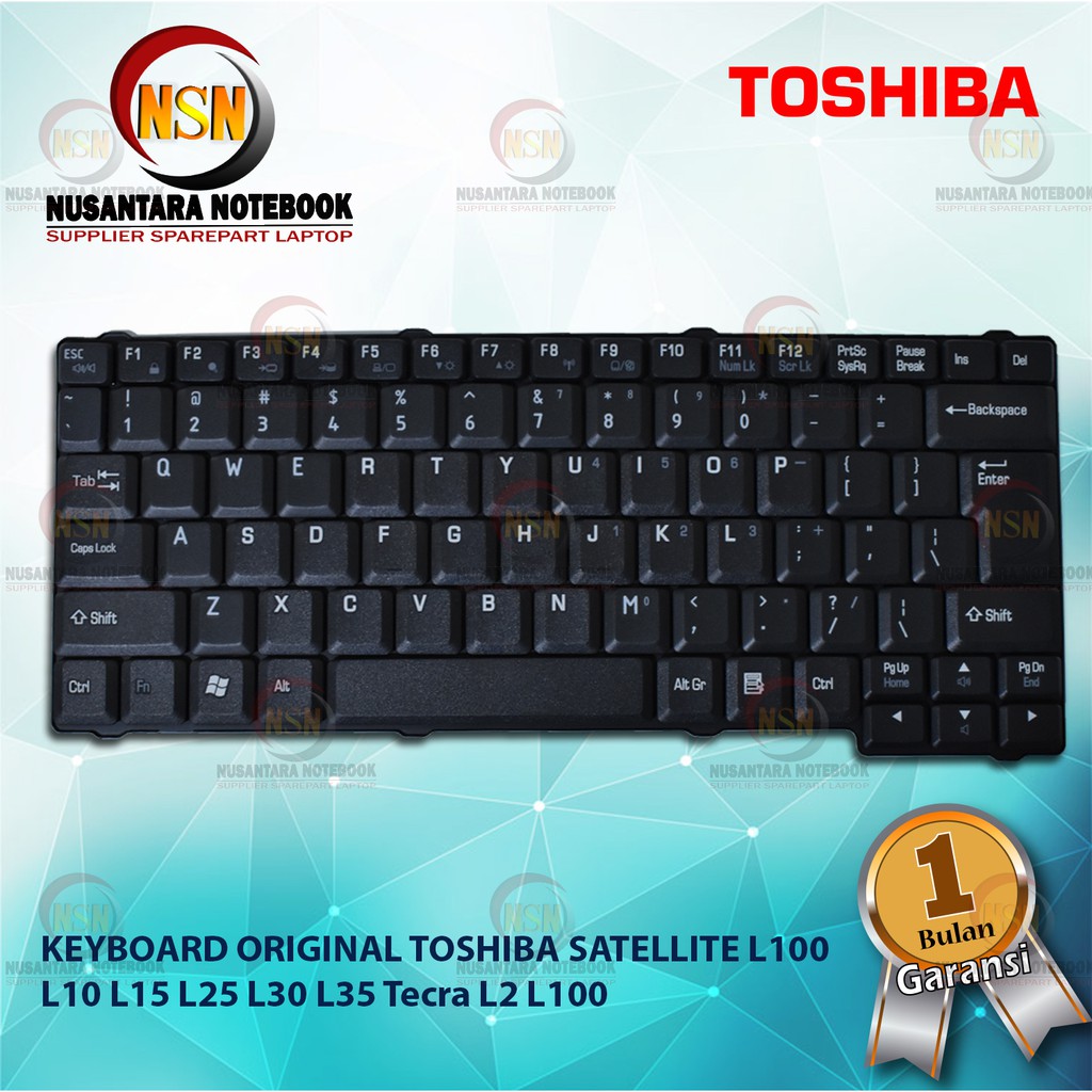 Keyboard Original Toshiba Satellite L100 L10 L15 L25 L30 L35 Tecra L2