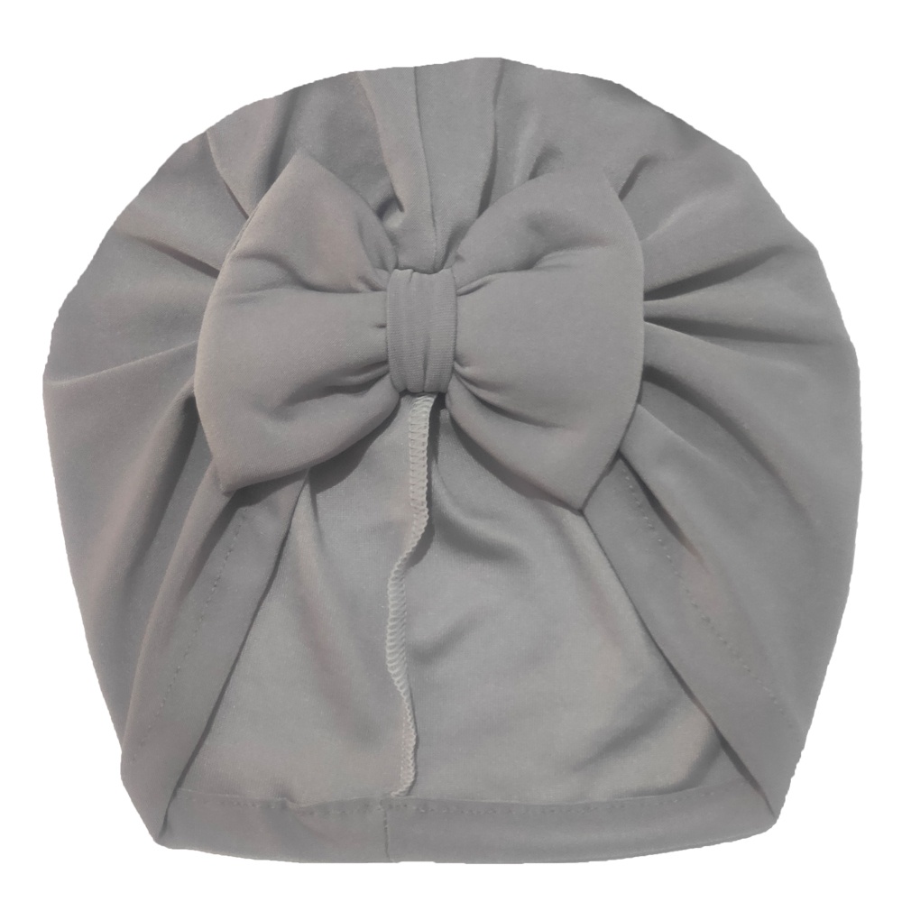Topi Turban Ciput Bayi Perempuan Model Pita Kupu Kupu Busa Bahan Polos Umur 0 - 2 tahun Elastis