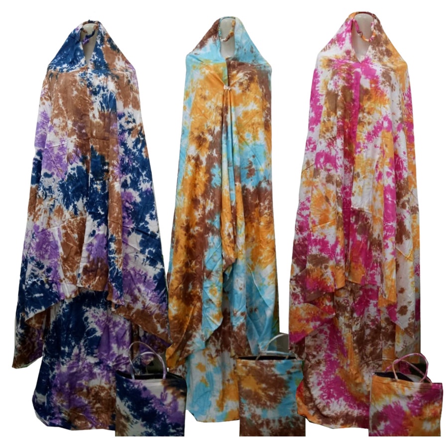 Mukena Dewasa Jumbo Bali TieDye, Mukena Batik Katun Rayon