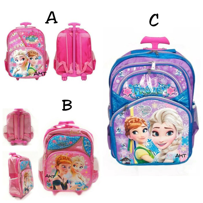 Gadis Anak Tas Troli Anak Perempuan Sekolah Dasar 1-3-5-6 Kelas 6 IC523  Frozen Trolly Sd Dorong Sa