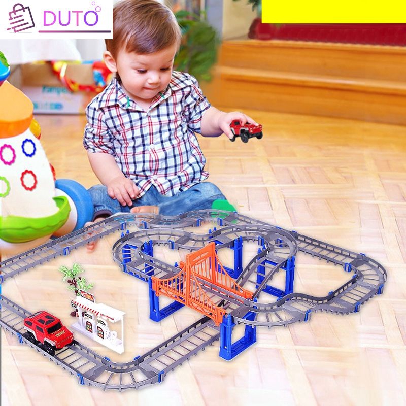 DUTO 73Pcs Set Rel Trek Spiral 2 Layer untuk Arena Lomba DUTO 73Pcs Set Rel Trek Spiral 2 Layer untuk Arena Lomba
