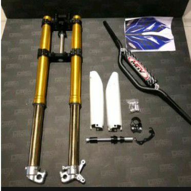 Upsidedown Real Jump MGV Real Jump Kawasaki KLX Dtracker 150 Set Cover Sok Stang fatbar MGV Original