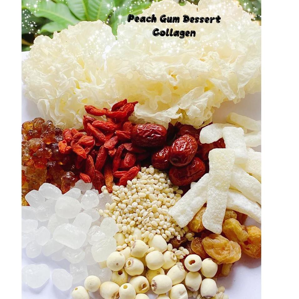 

TNF Peach Gum Paket Premium Super Lengkap HALAL!!! PEACHGUM Dessert / Tao Jiao Minuman Collagen ∞➩ (