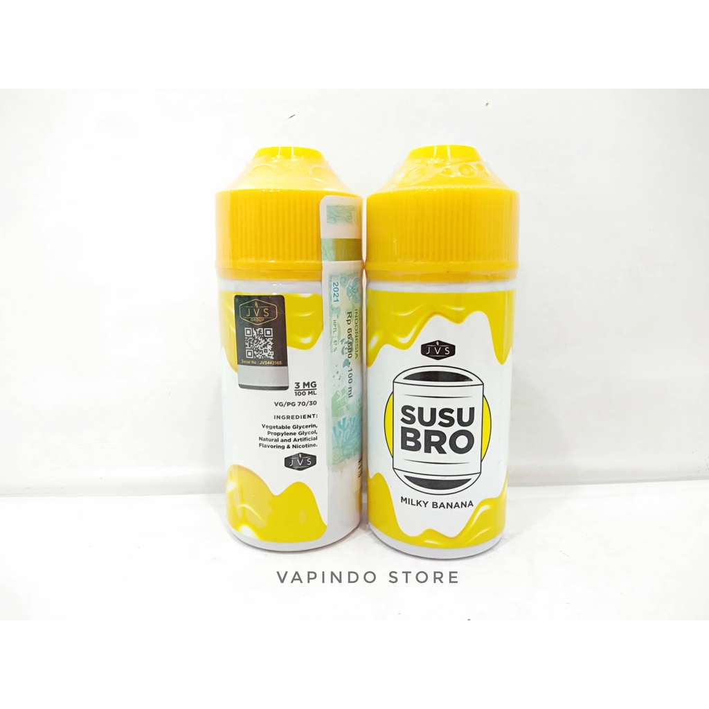 SUSU BRO BANANA 100ML 3MG BY HERO57 X JVS SUSUBRO E LIQUID VAPE