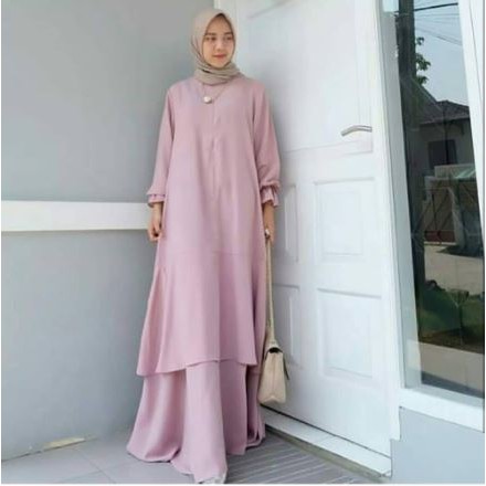 ISMI DRESS Busana Muslimah Baju Dress-All Size