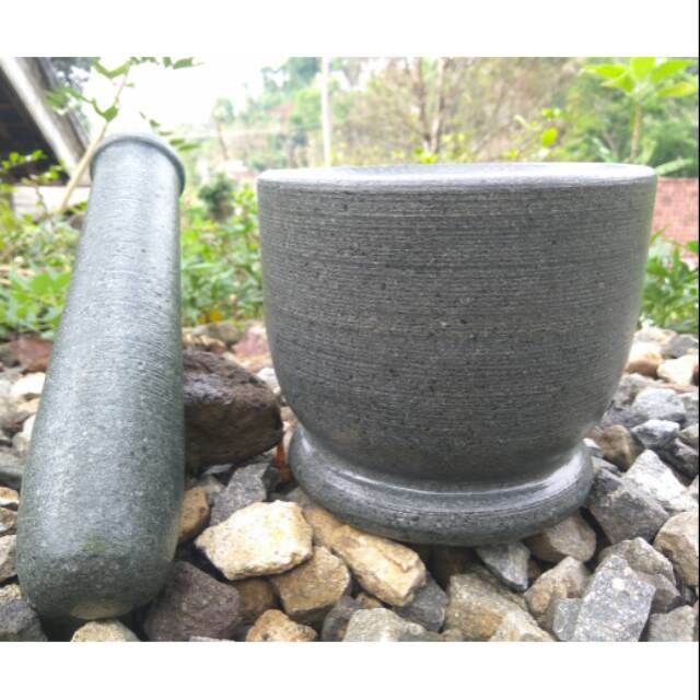 Lumpang Batu D13cm+alu