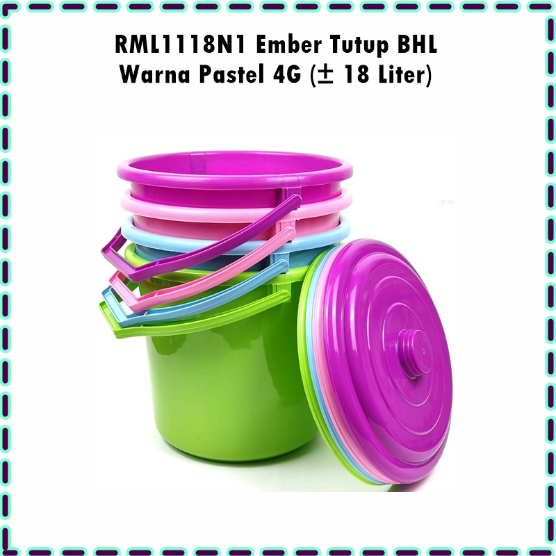 RML1118N1 Ember Tutup BHL Warna Pastel 4G (± 15 Liter)