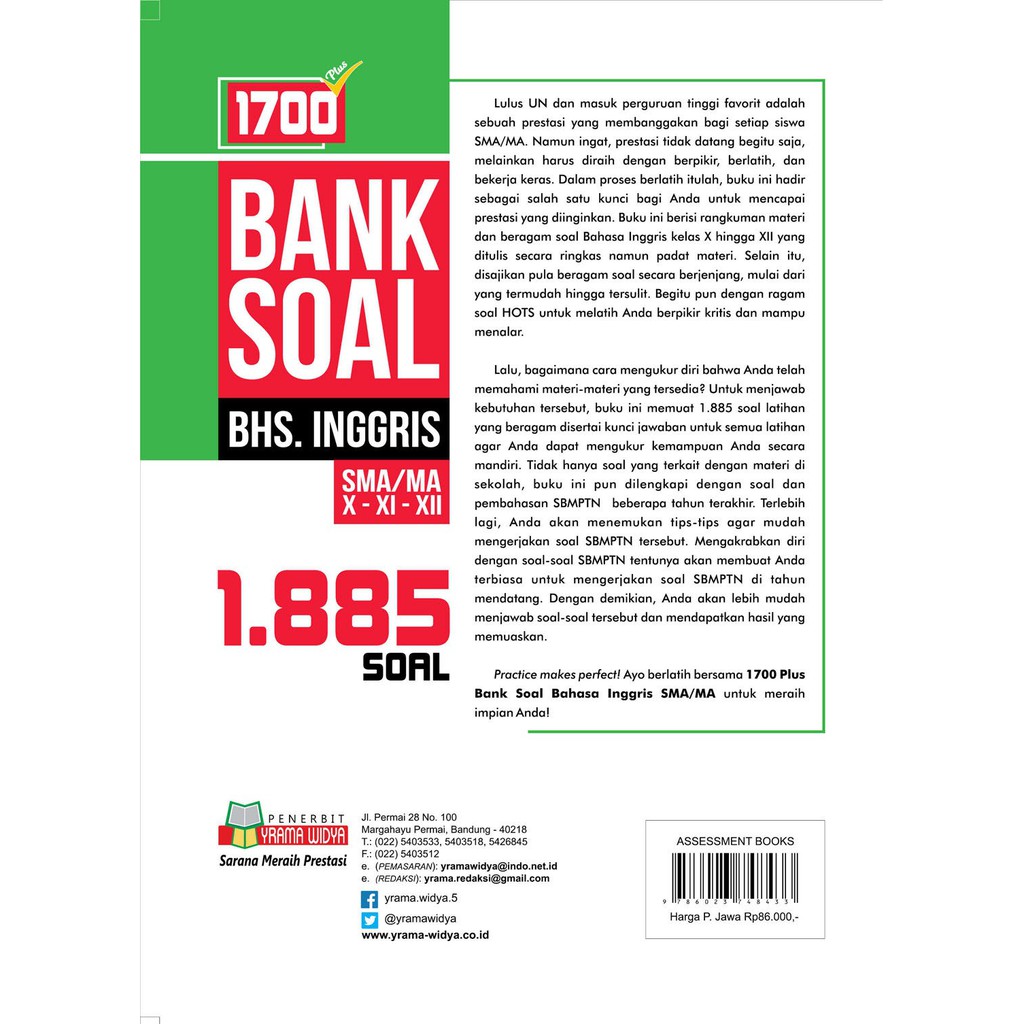 Buku Soal Sma 1700 Plus Bank Soal Akm Bahasa Inggris Sma Ma Kurikulum 2013 Revisi Shopee Indonesia