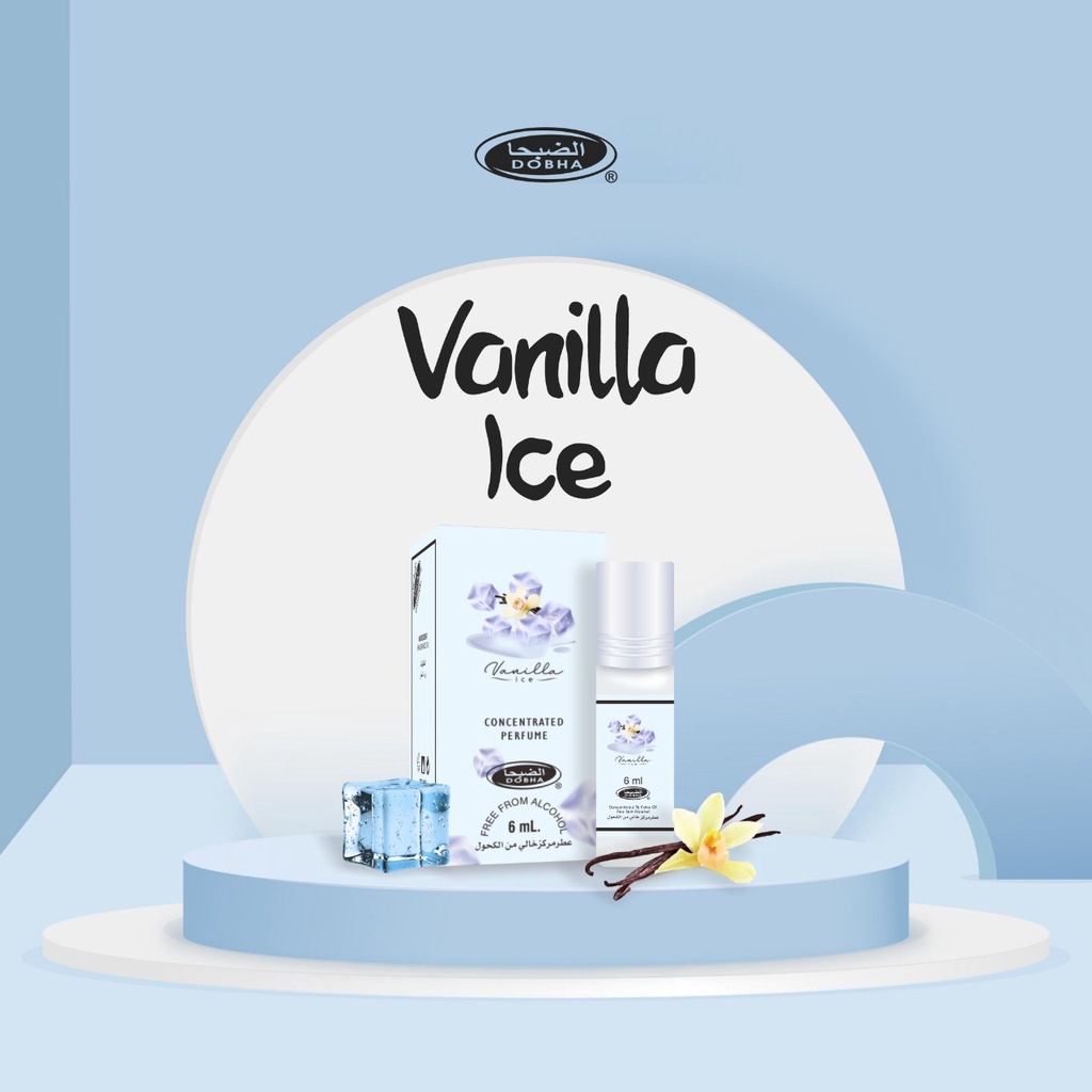 Parfum Dobha Vanilla Ice - Non Alkohol isi 6ML,EDP isi 35ML (Unisex)