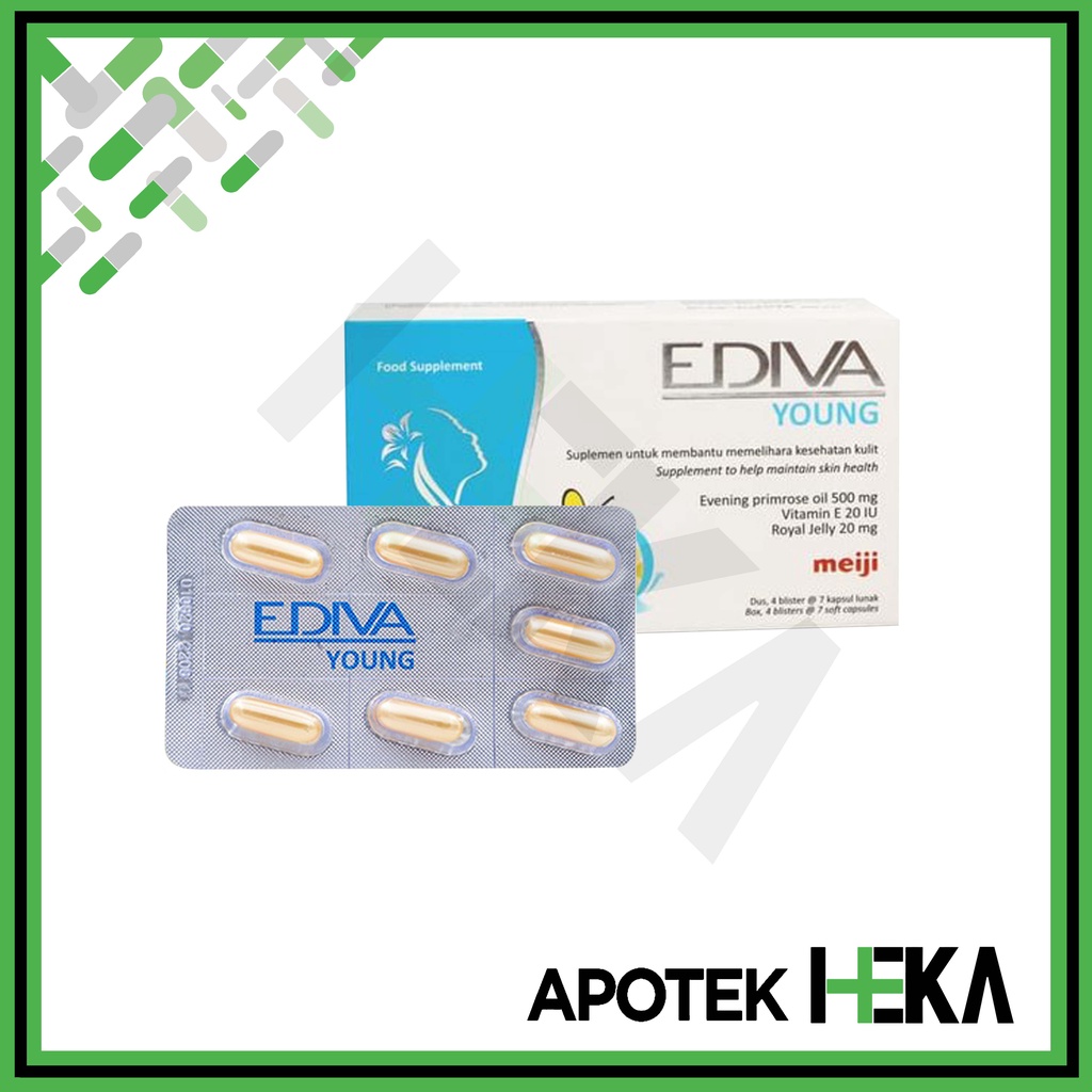 Ediva Young Box isi 28 Tablet - Vitamin E Royal Jelly Memelihara Kulit (SEMARANG)