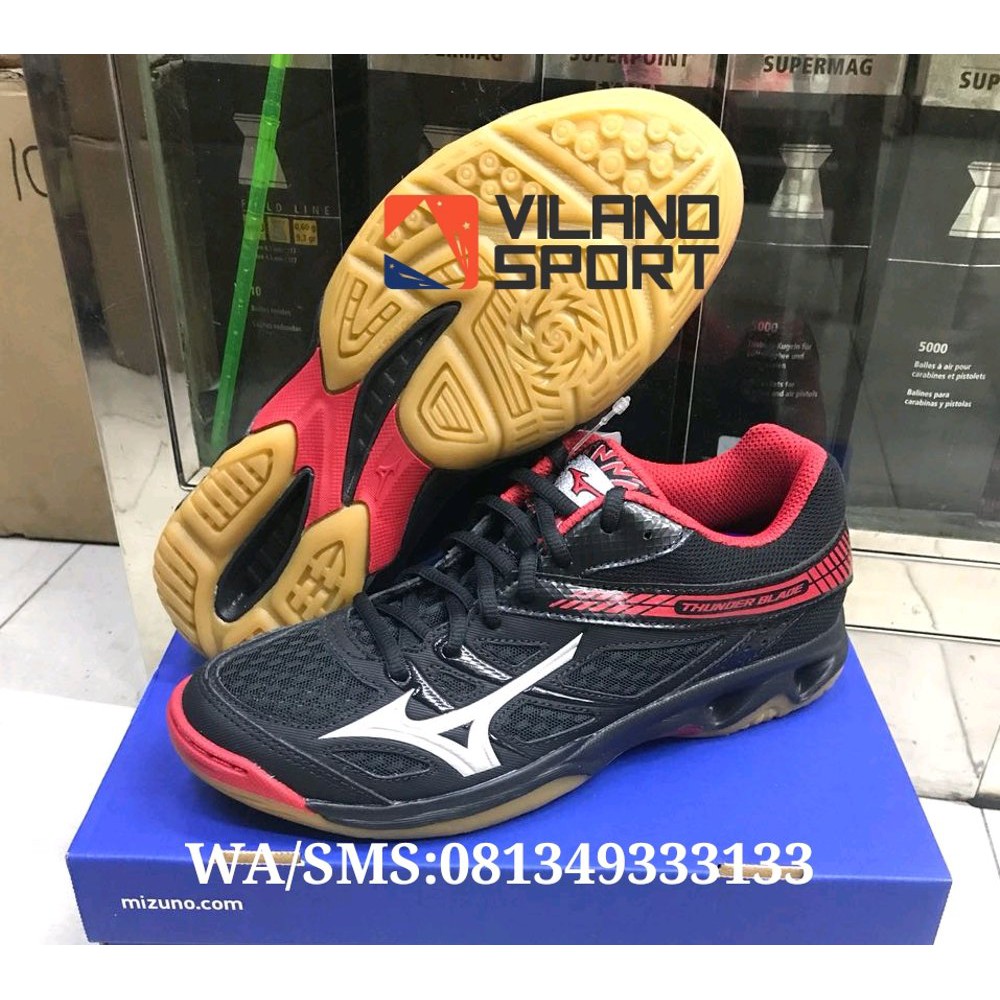 Sepatu Mizuno Thunder Blade Black Red Limited