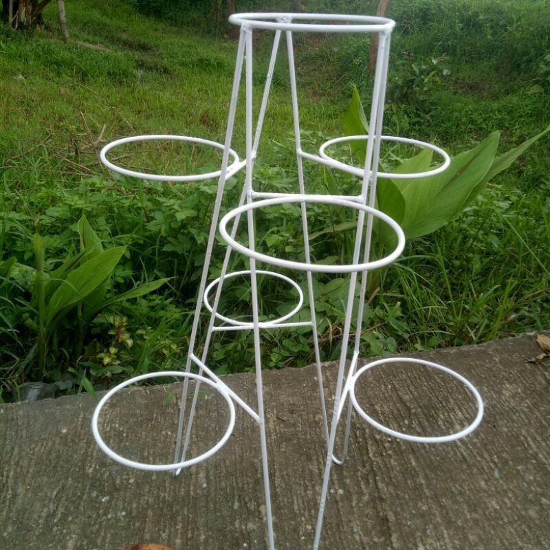 standing rak pot lobang 7 tinggi 70cm diameter 18cm