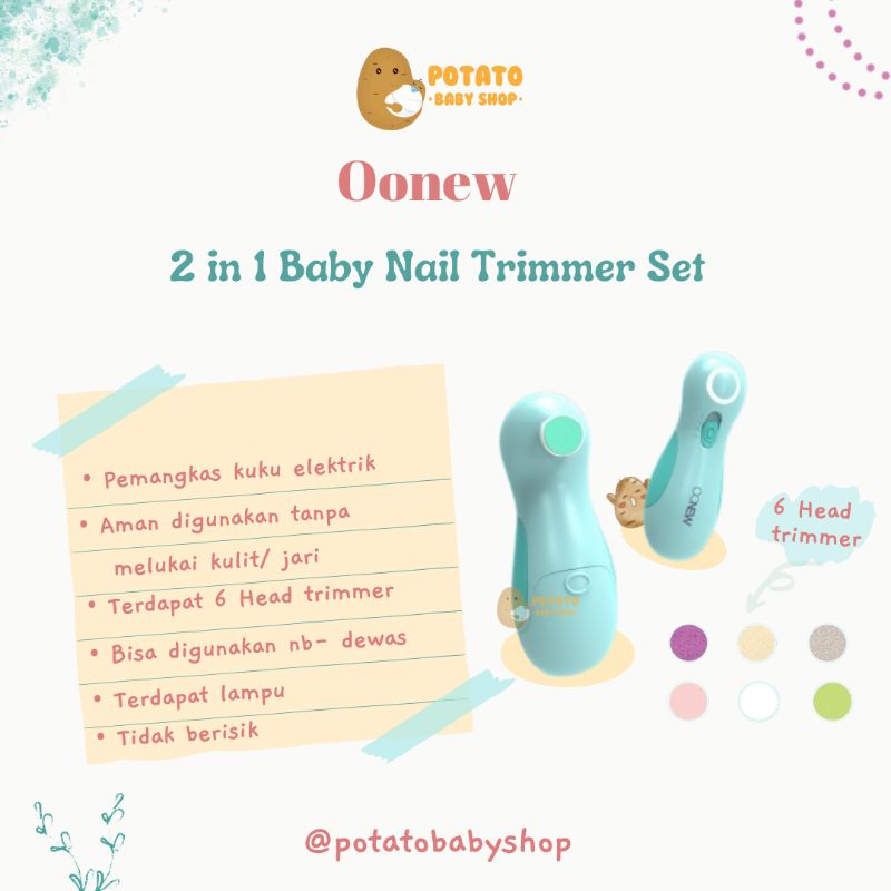 Oonew 2in1 Baby Nail Trimmer Set - Kikiran Kuku