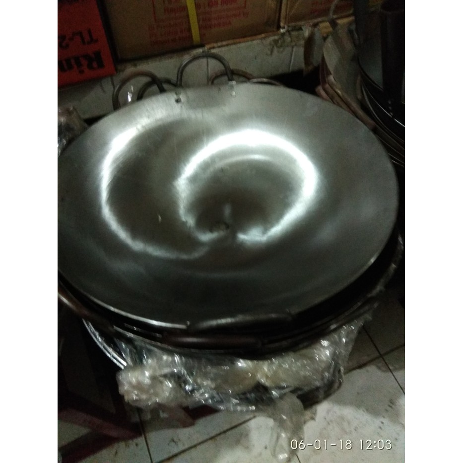 kuali baja putih ukuran 46cm/ wajan baja