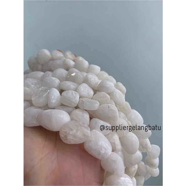 KERIKIL BESAR Batu white agate 2cm kalimantan pilihan putih agatis