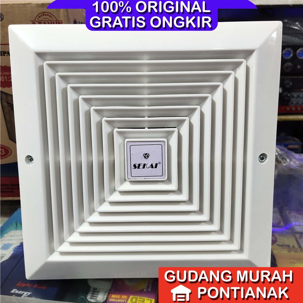 Exhaust Fan Ceiling Plafon Sekai MVF 893 8 INCH wall hexos fan penyedot udara hawa panas asap