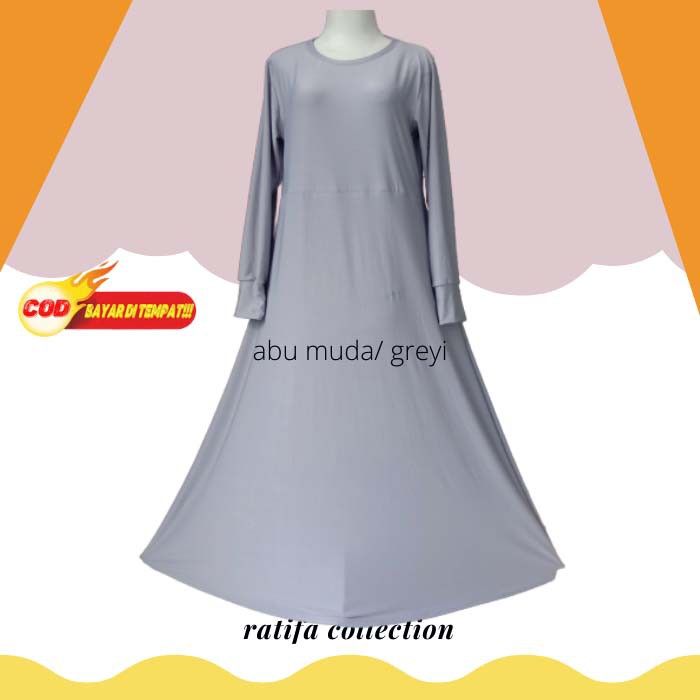 Gamis Polos Jersey Jumbo XXL. by ratifa collection.