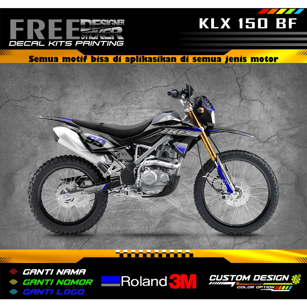 Decal Stiker Motor Kawasaki KLX BF WS009