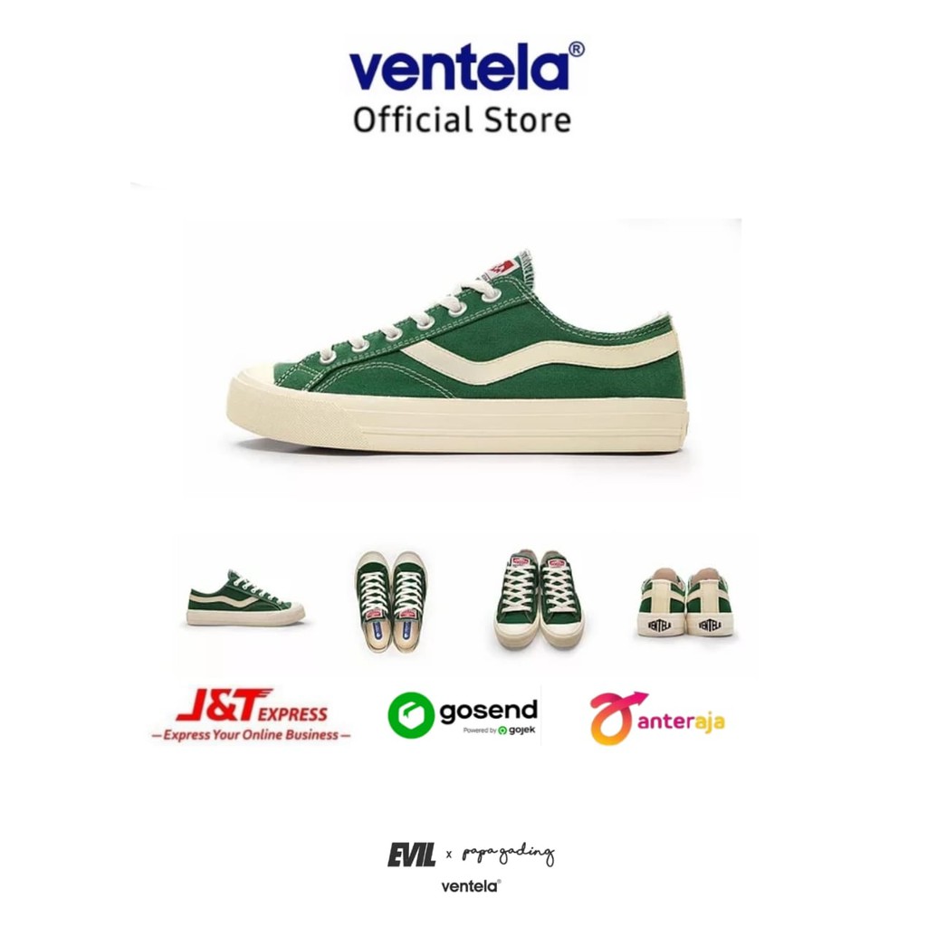 Sepatu Ventela Public Low Green Sneakers Shoes Original Ventela