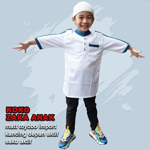 NANALIS - KOKO ZAKA ANAK (4 SIZE) 4 - 11 Tahun, BAJU KOKO ANAK, BAJU ANAK, KOKO ZAKA ANAK TOYOBO