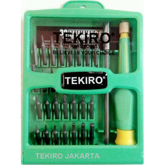 obeng elektronik tekiro ' obeng laptop hp   jam tekiro 30 pcs