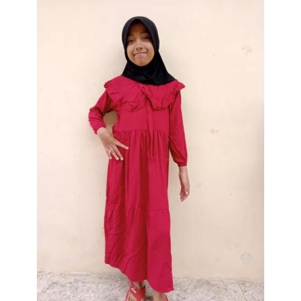 midi dress anak RAYON PREMIUM ADEM 2-10 tahun/gamis anak midi dress termurah/gamis anak terlaris