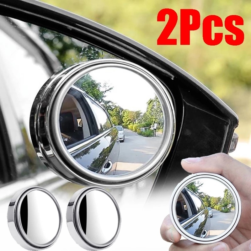 Kaca Spion Blind Spot Mobil Wide Angle 360 Derajat Adjustable Bentuk Bulat Dengan Kop Perekat