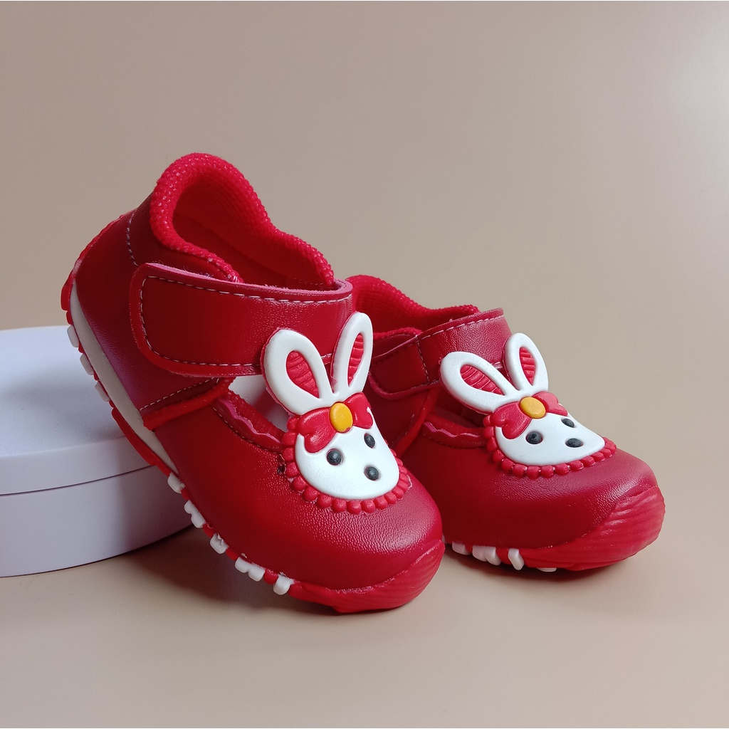 SEPATU ANAK BUNYI BAYI PEREMPUAN USIA 1-3 TAHUN / SEPATU BALITA MURAH - KELINCI