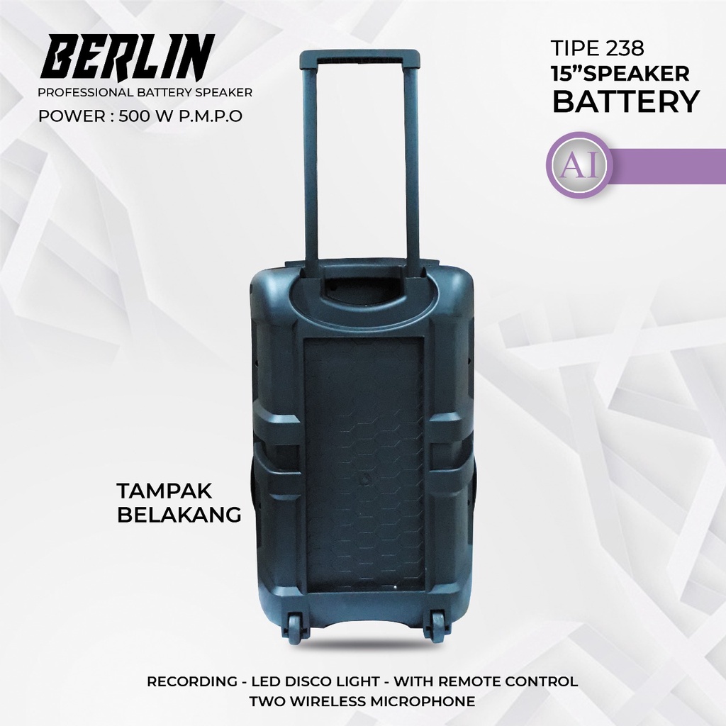 Speaker Portable Professional BERLIN 238 / 15inch Single Speaker