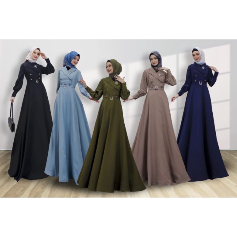 dress muslim/gamis syari/gamis terbaru Camelia dress