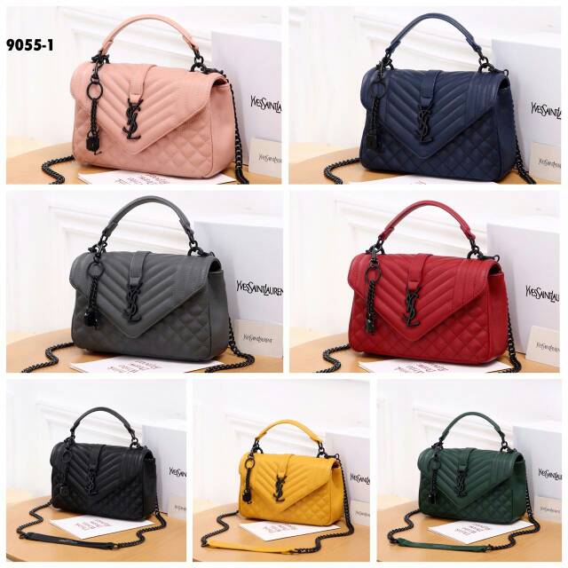 Restock Tas Wanita Ysl classic collage monogram 
*Black Hardware* 9055-1 #
Free Box YSL