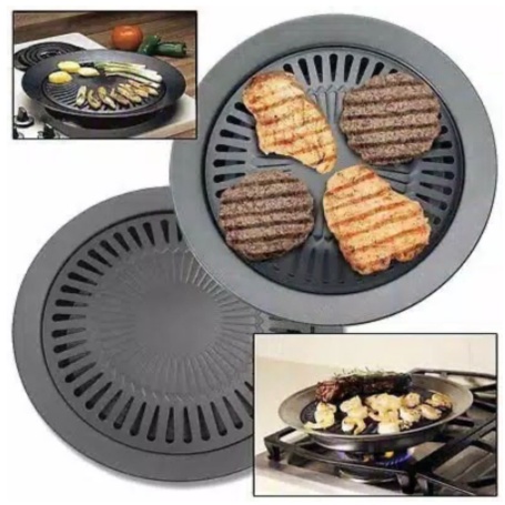 SMOKLES/TEMPAT PEMANGGANG BULAT BBQ GRILL PAN / PIRING PANGGANG