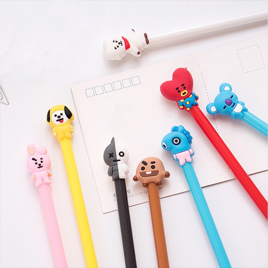 BRGUNIK Pulpen Fancy Gel Pena Karakter KPOP / Perlengkapan Sekolah / Stationary R147