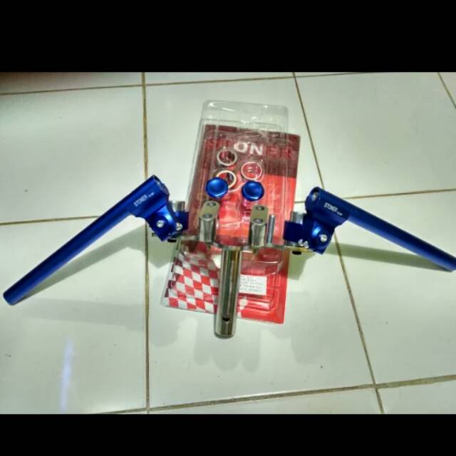 Dudukan stang + stang jepit warna