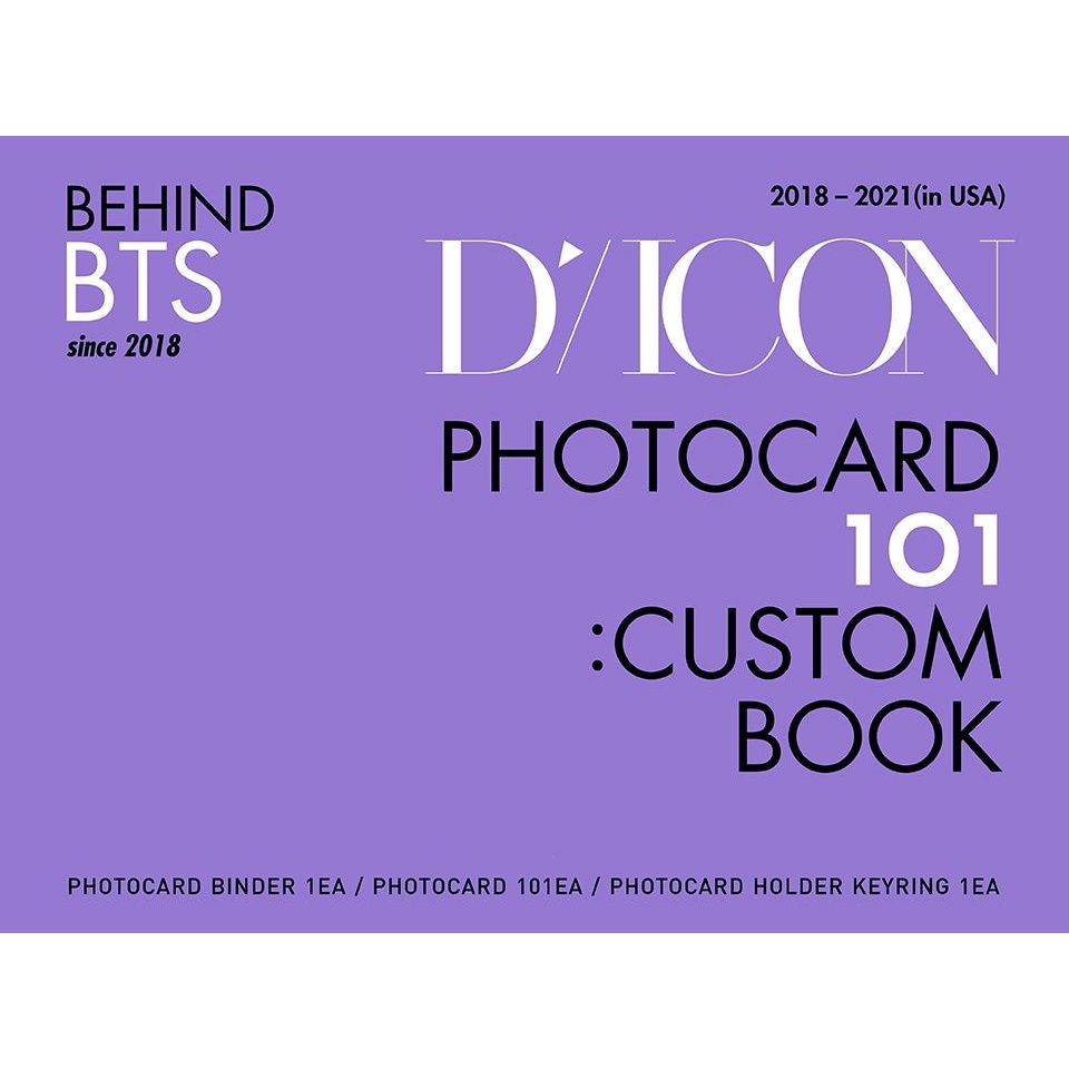 [Baca Deskripsi] Dicon BTS Photocard 101 : Custom Book / Behind BTS since 2018 (2018-2021 in USA)