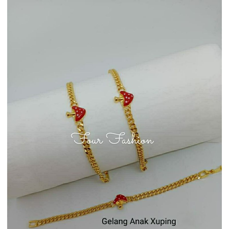 Fourfashion Gelang anak Xuping Stroberi Merah/Pink