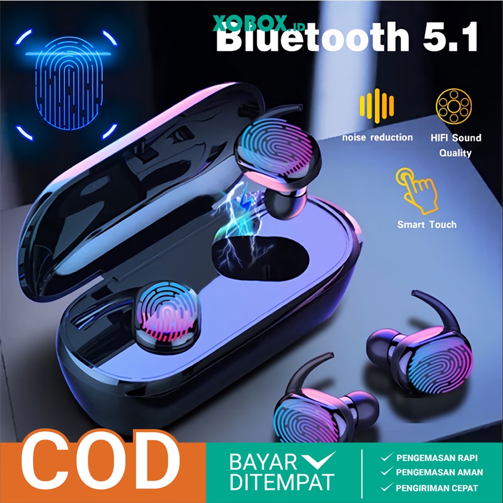 (COD) Y30 TWS Bluetooth Headset Bluetooth TWS Dengan Mikrofon 5.0 Earphone Bluetooth TWS HiFi Stereo Waterproof Earbuds Wireless Earphone Headset with Mic Headphone AH045 - XOBOX