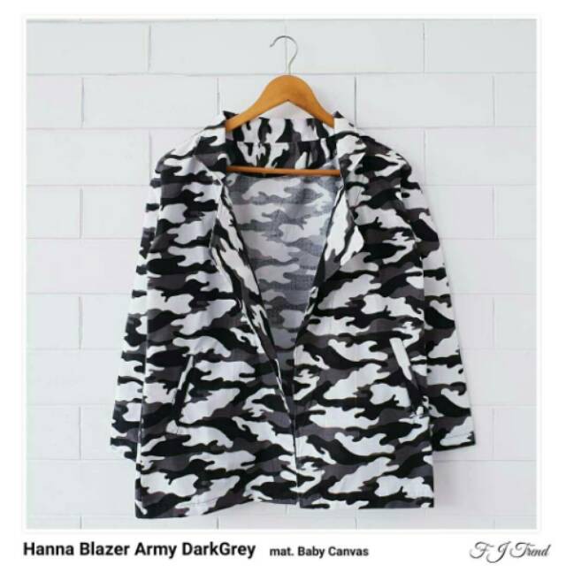 HANNA BLAZER ARMY | BLAZER WANITA | BLAZER CEWEK | BAJU WANITA | BAJU CEWEK  | JAKET WANITA | ATASAN