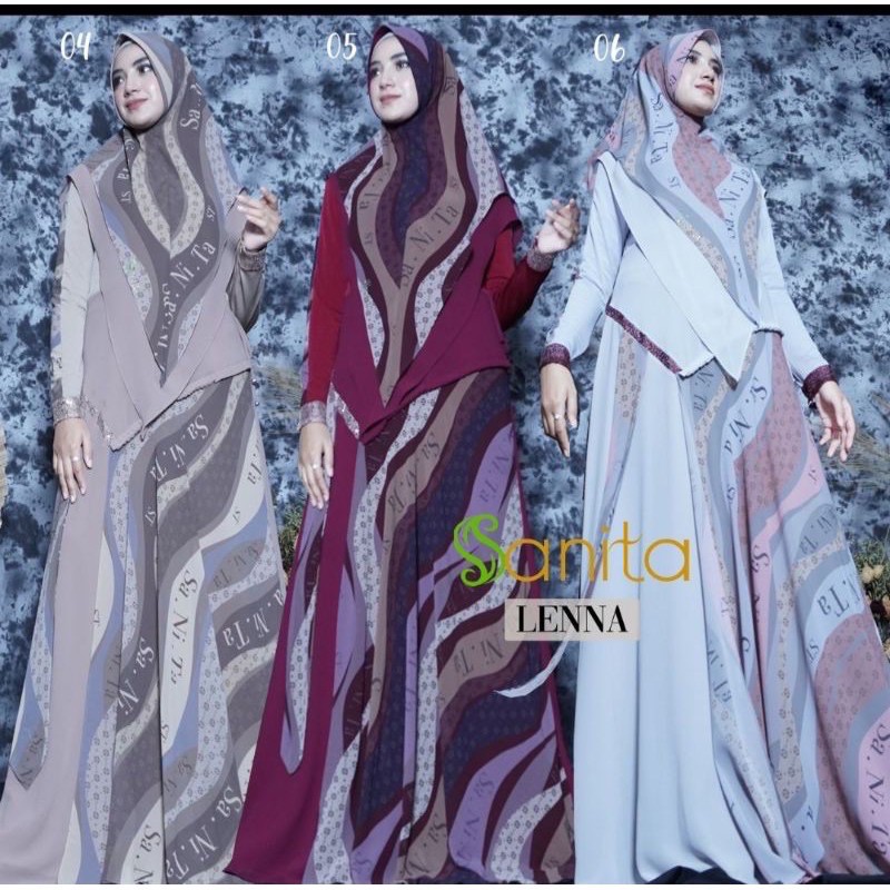 sanita set original lenna syari terbaru