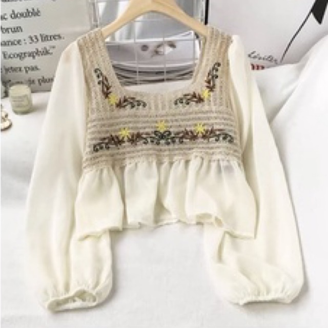 Atasan blouse wanita knit crochet