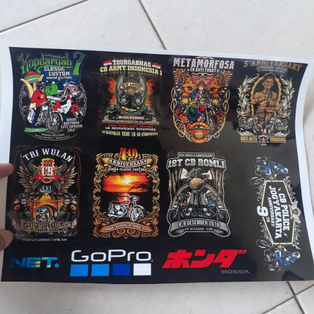 STICKER ACARA CB STICKER CB INDONESIA STICKER TOURING