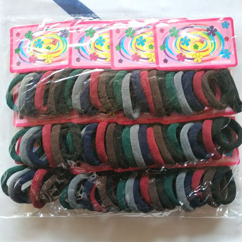 72pcs IKAT RAMBUT ELASTIS WOLL KECIL KEMASAN KARD GROSIR