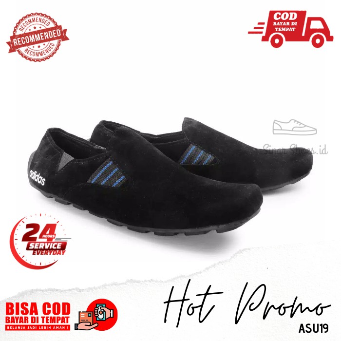 [BISA COD] Sepatu Pria Casual Slip on canvas