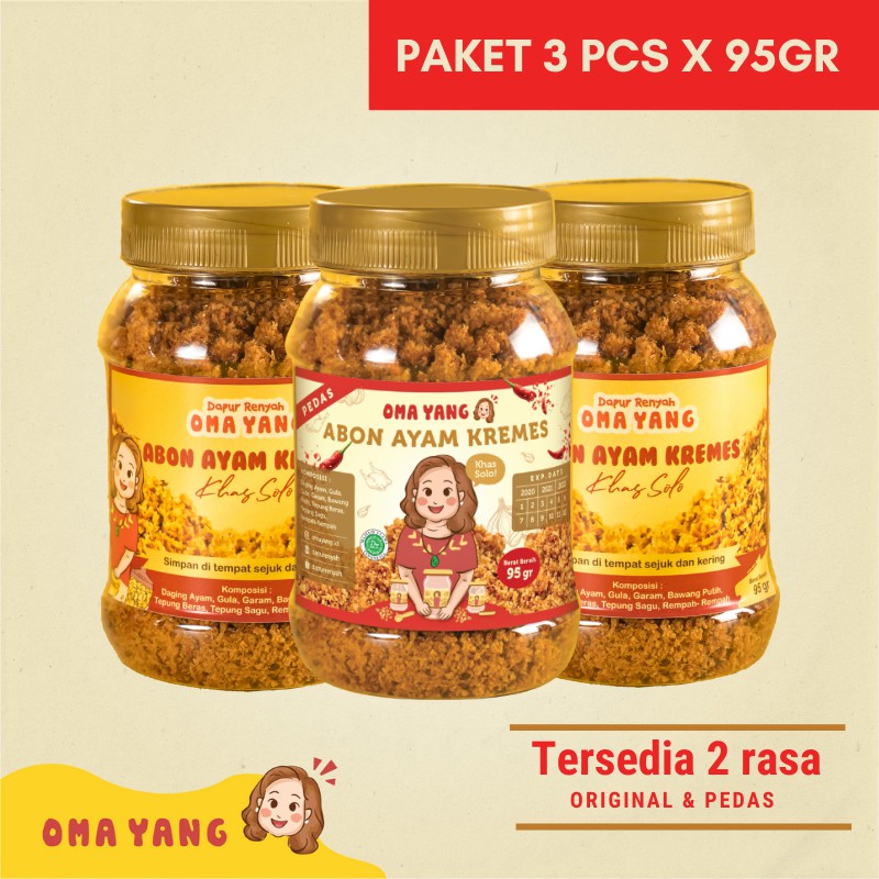 

PAKET 3 PCS X 95GR ABON AYAM KREMES