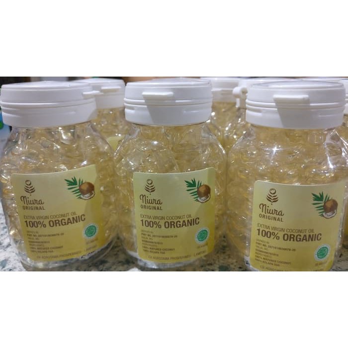 DISKON -  Niura Virgin Coconut Oil (VCO) dalam Capsule / Kapsul (85pcs) - Halal