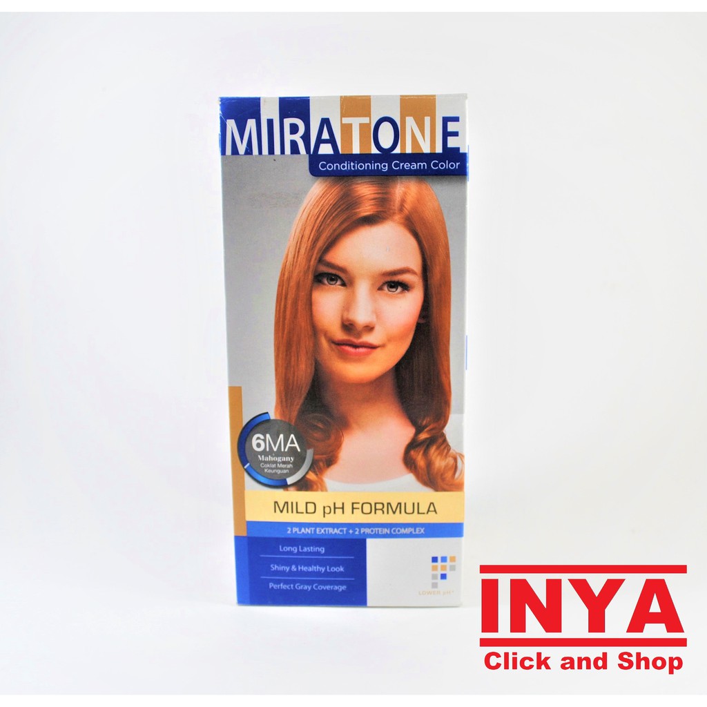 Pewarna Rambut MIRATONE CONDITIONING CREAM COLOR 6MA MAHOGANY - Semir Rambut COKLAT MERAH KEUNGUAN