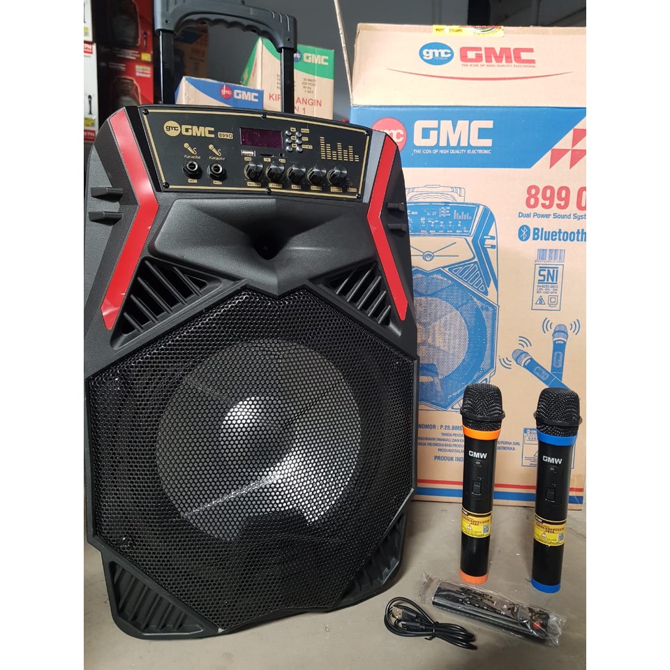 GMC 899O SPEAKER MEETING PORTABLE 12 INCH + 2 MIC WIRELESS