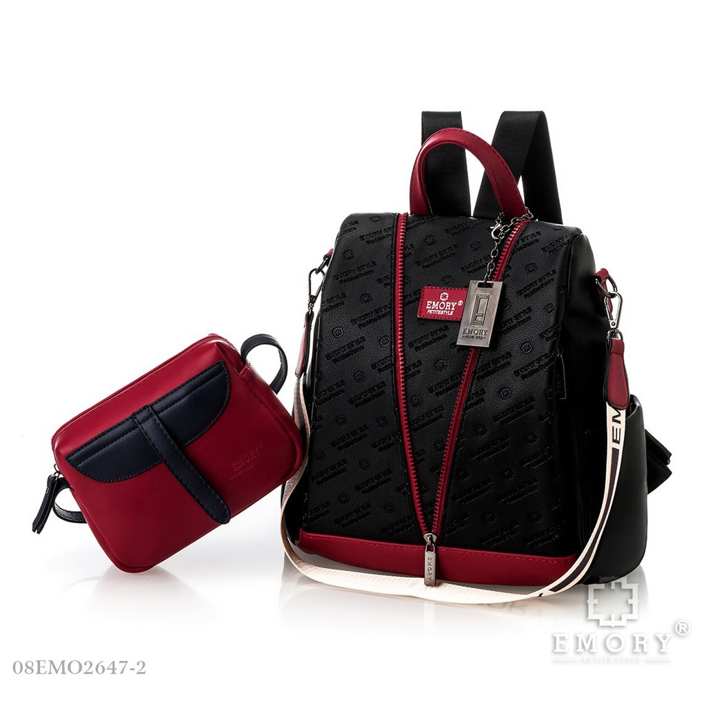 LINKSBANDUNG - EMORY  Meldy  08EMO2647-2 Tas Wanita Ransel Backpack Multifungsi Original